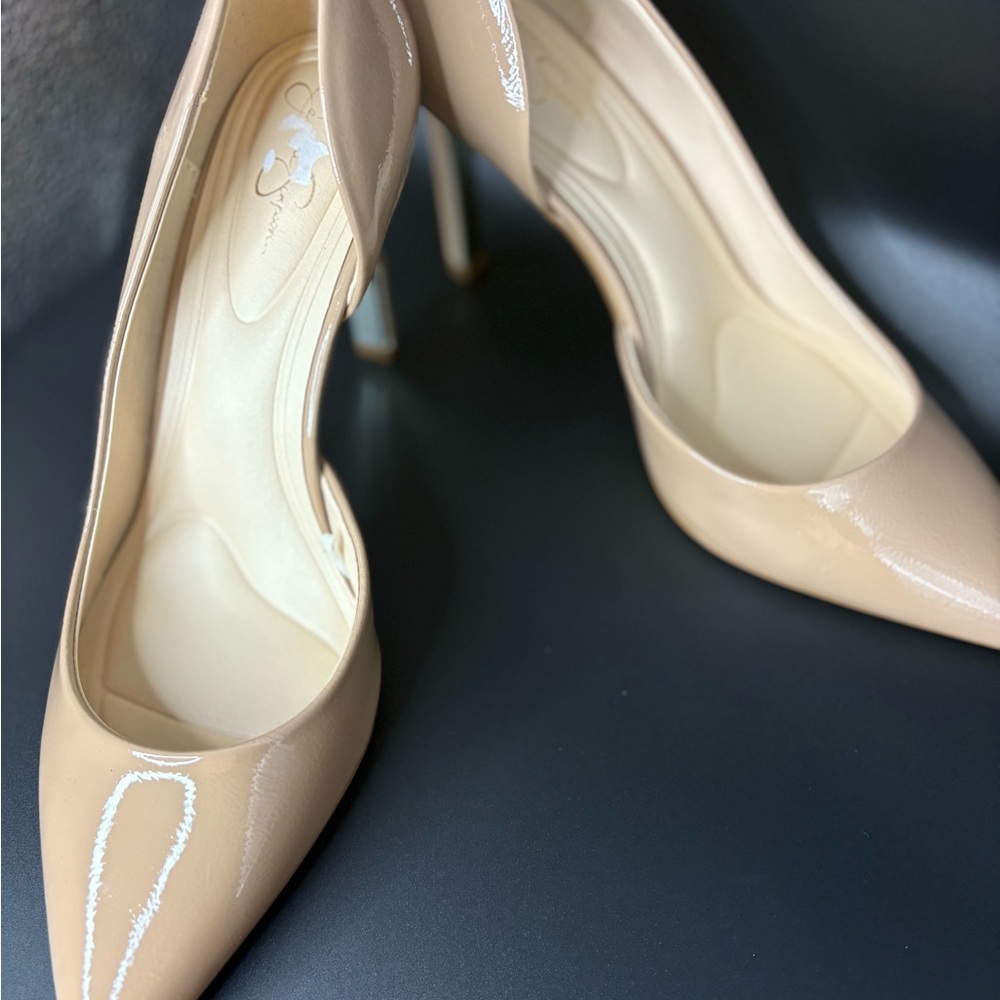 Jessica Simpson Nude Patent Heels